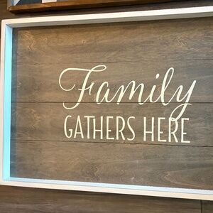 Family Gathers Here Sign (36x24)
